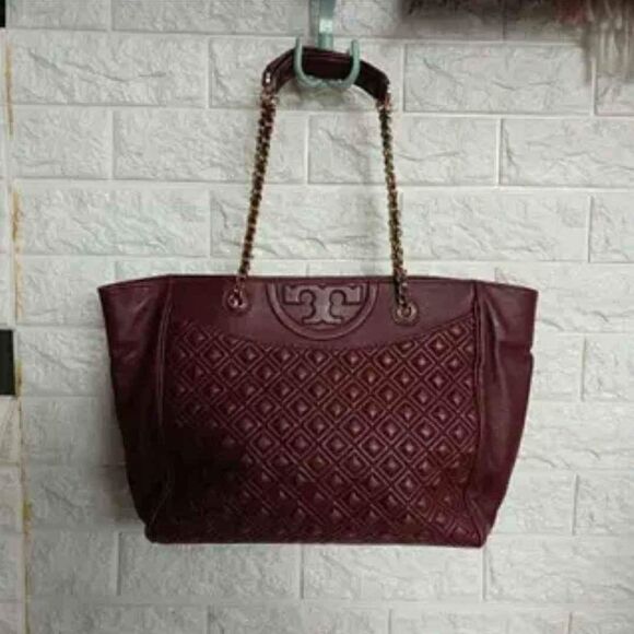 Tory Burch Designer Fleming Bryant Quilted Tote Bag Purse Handbag - Picture 2 of 8